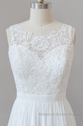 Straps Lace A-line Boho Wedding Dresses